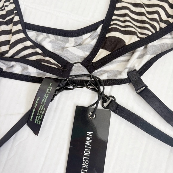 Dolls Kill Club Exx Waking Dream Halter Top Swirl Print Size Medium NWT New - Picture 14 of 16